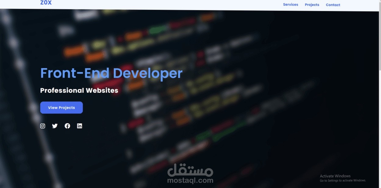مطور واجهة أمامية وخلفية للمواقع