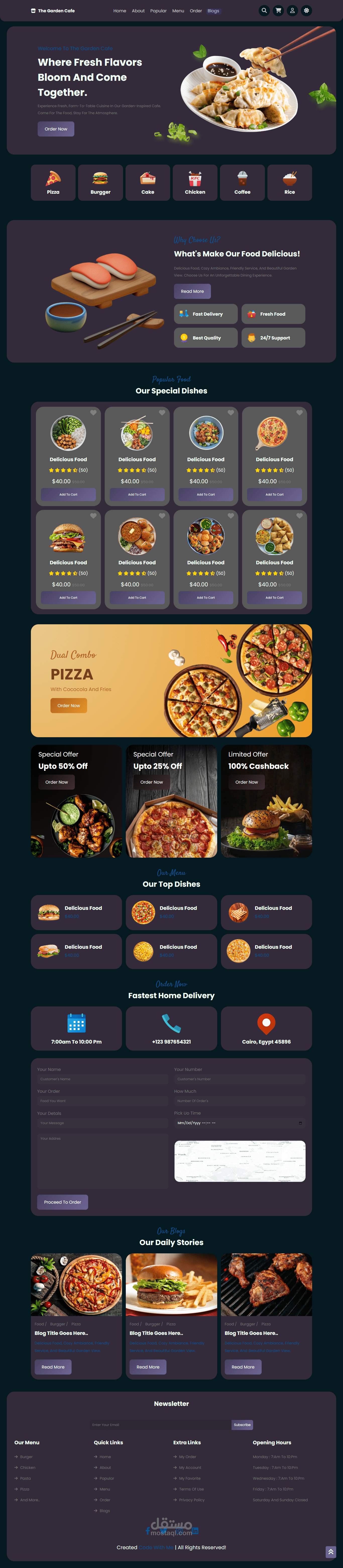 تصميم صفحة هبوط landing page بتصميم فريد وجذاب