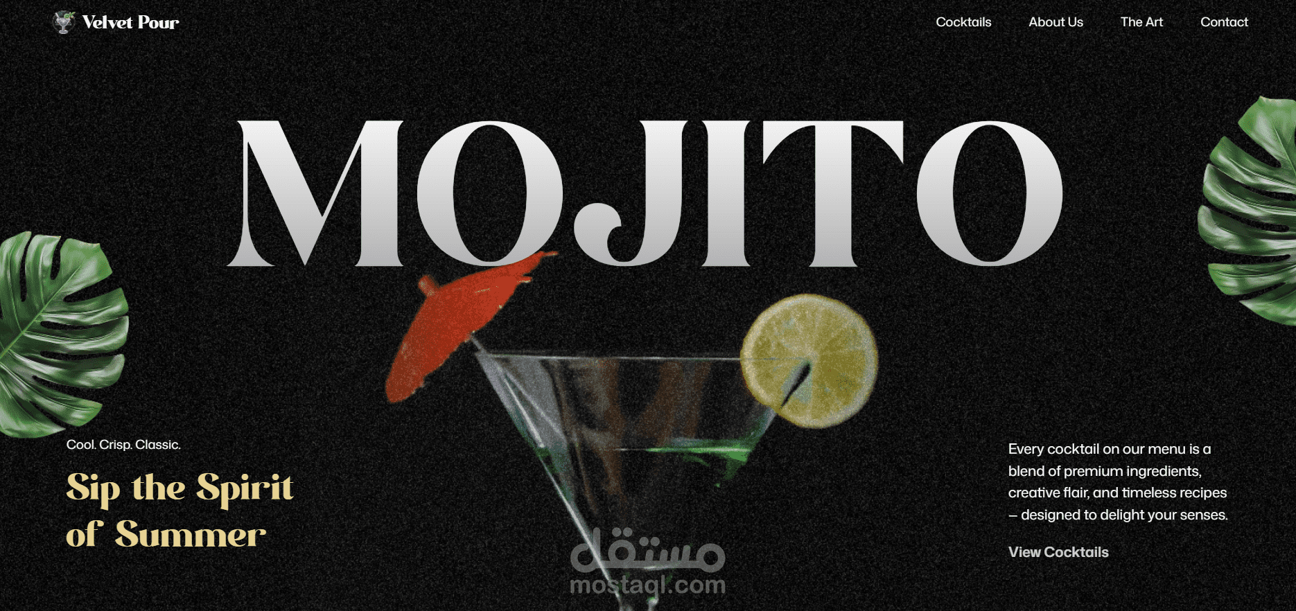 velvet pour gsap website