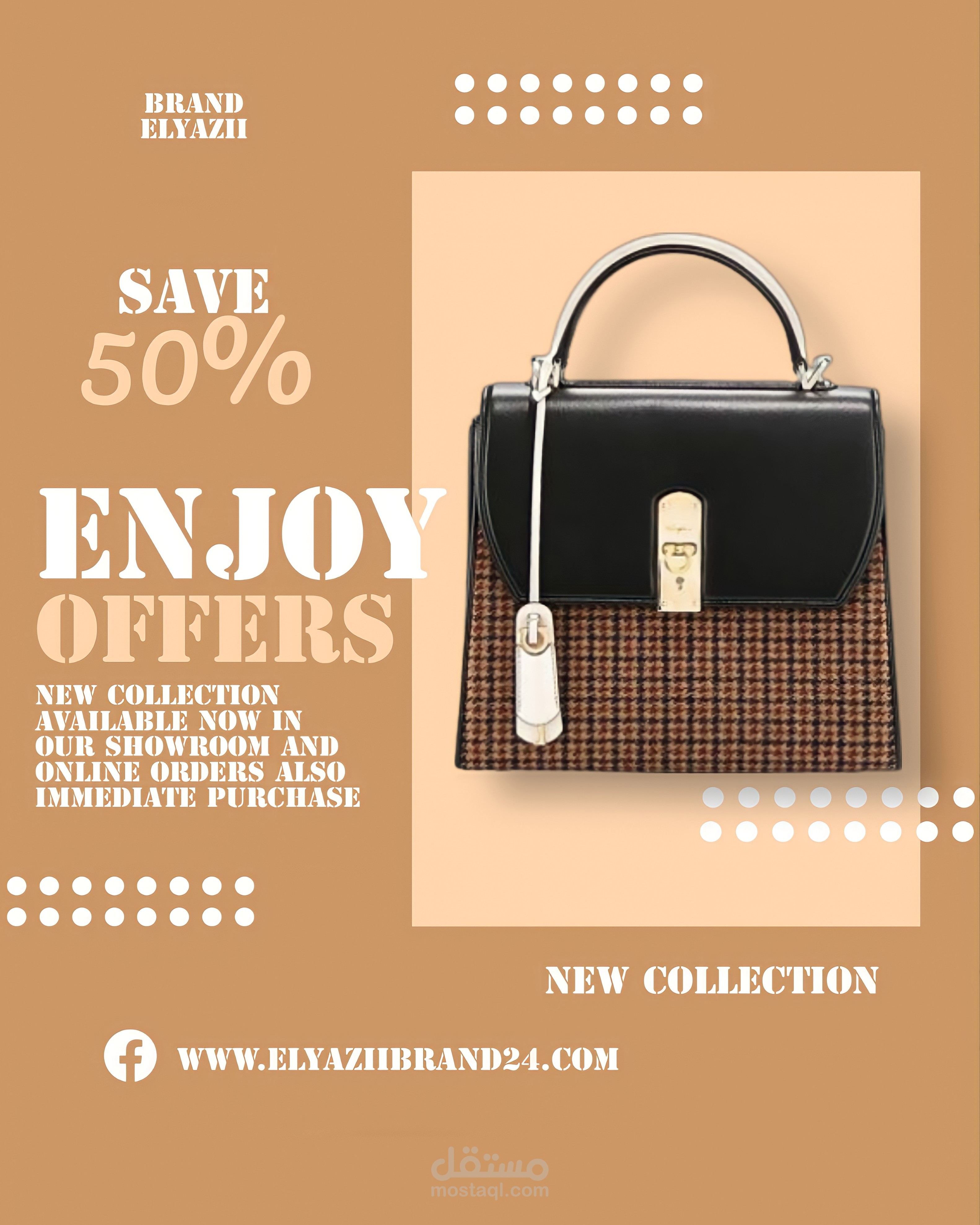 سوشيال ميديا بوست For brand bags.