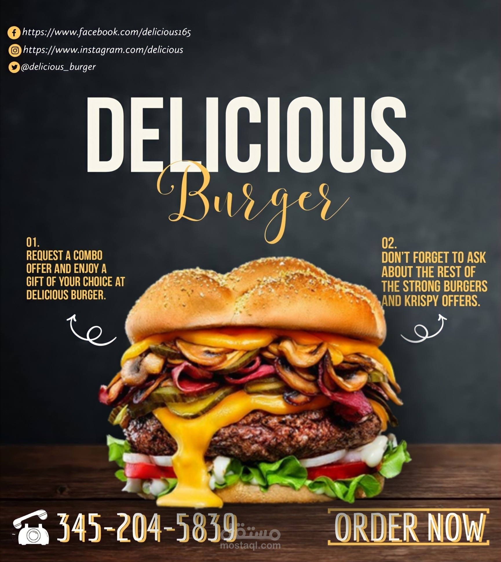 سوشيال ميديا بوست Burger Restaurant