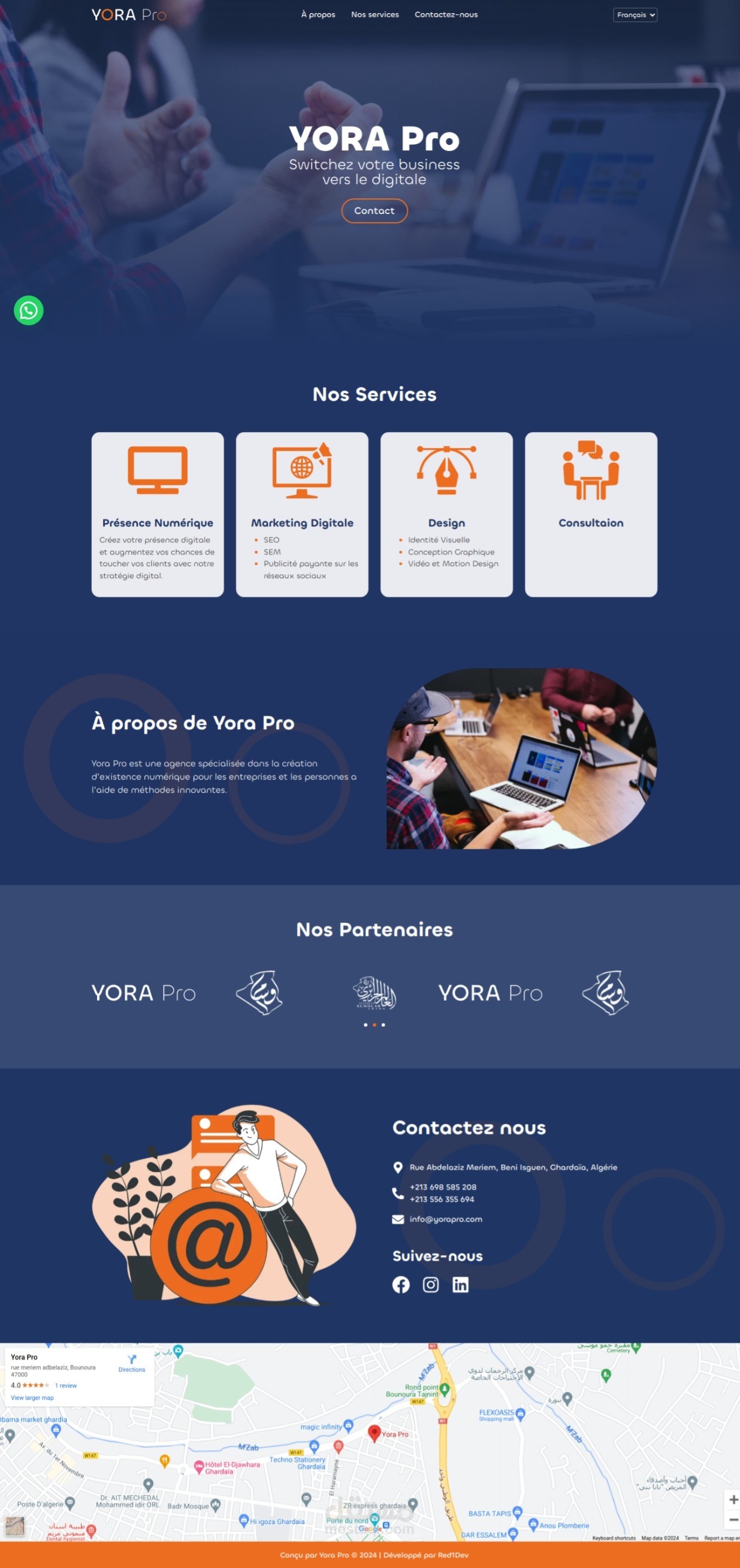Showcase website - موقع لوكالة رقمية