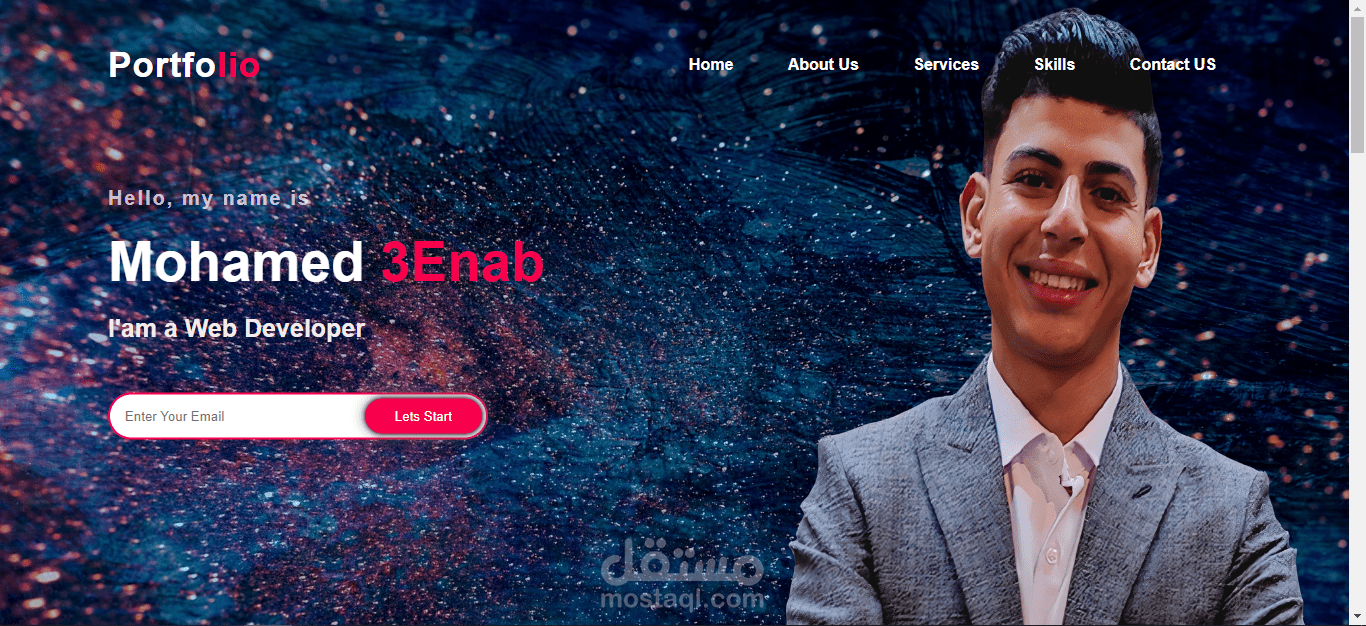 صفحة هبوط لPortfolio او صفحة شخصية