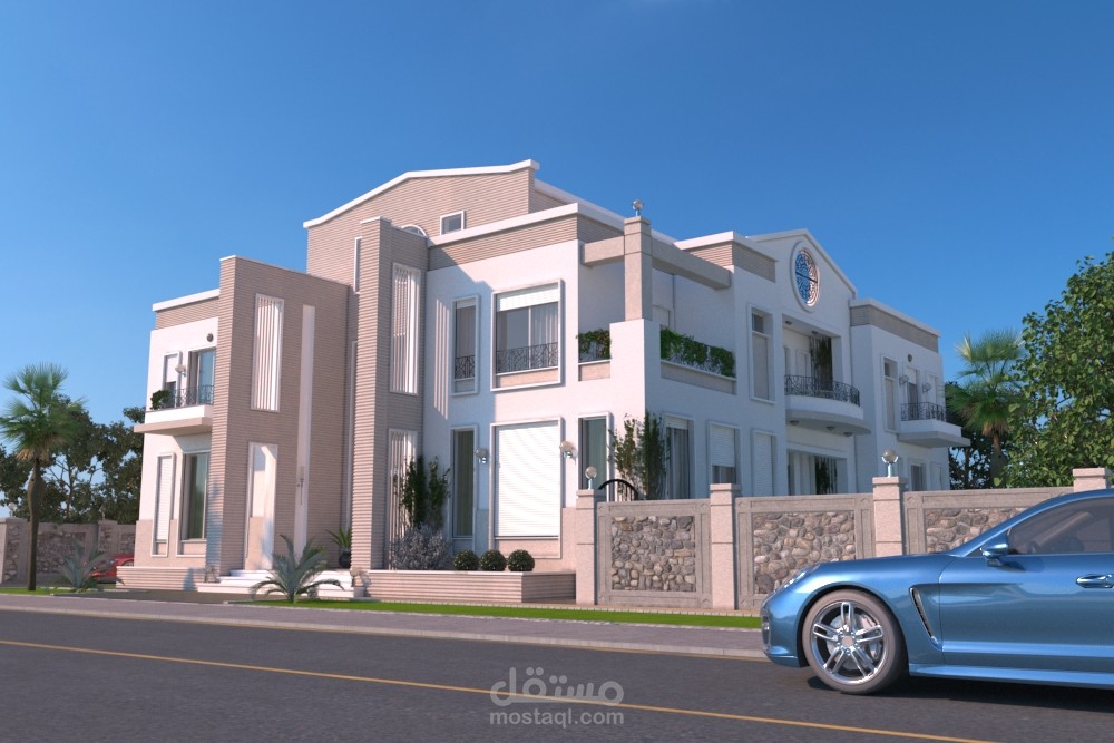 مقترحين لواجهة فيلا سكنية