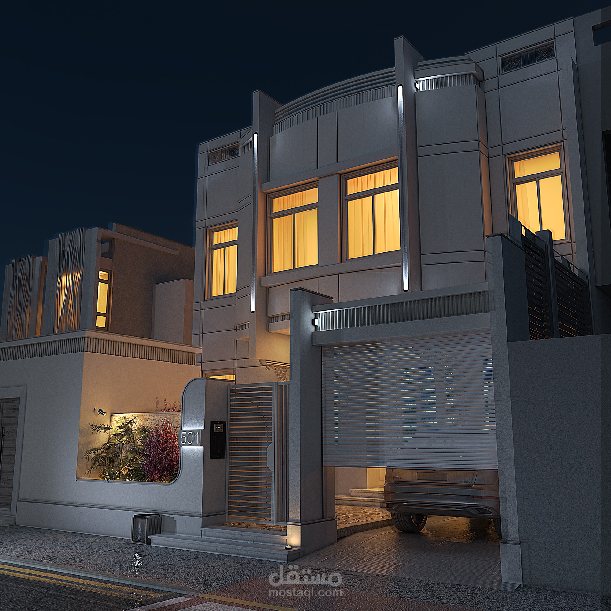 تطوير واجهه فيلا بجده
