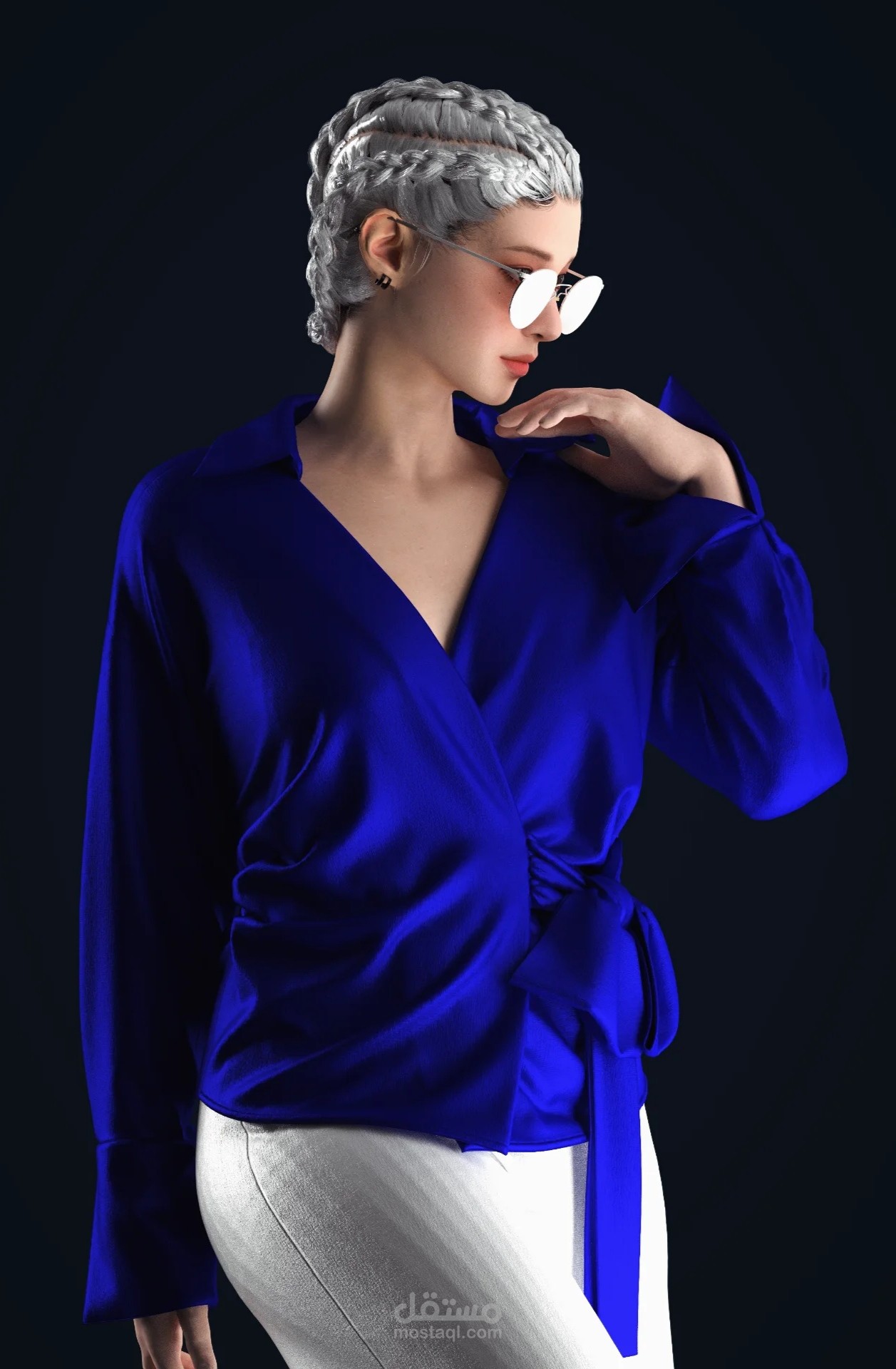 Midnight Wrap Blouse