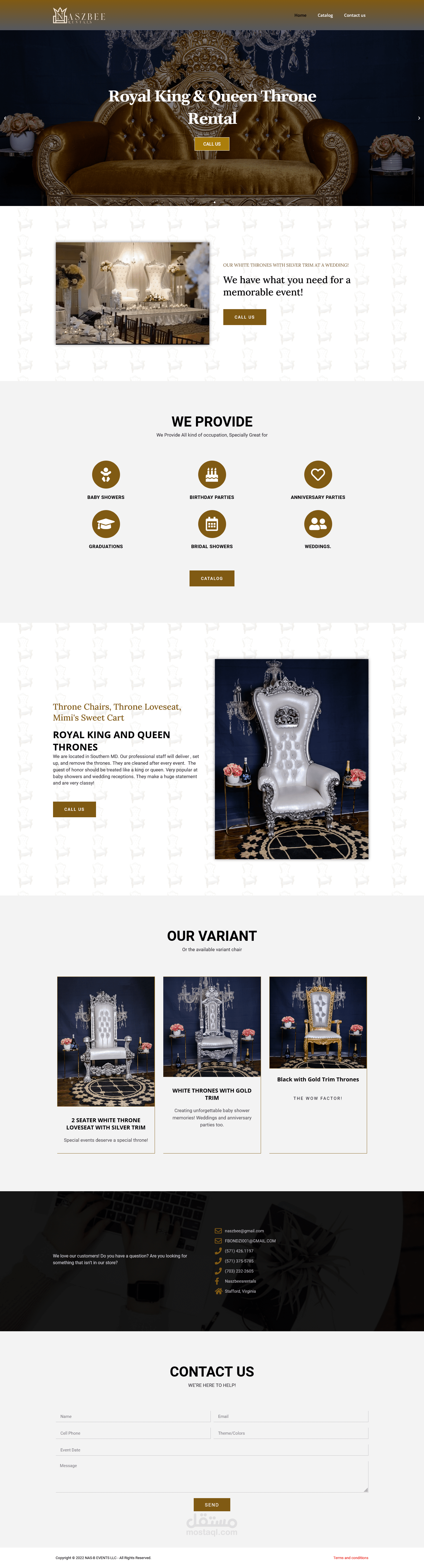 Naszbee renatals website