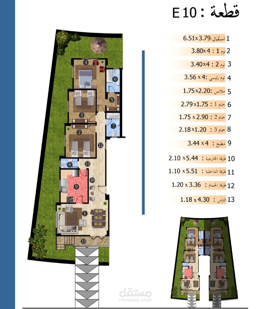 تصميم لوحة معمارية 2D