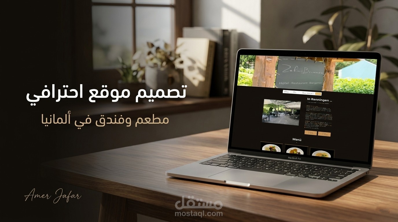 تصميم وتطوير موقع احترافي لمطعم وفندق (WordPress)