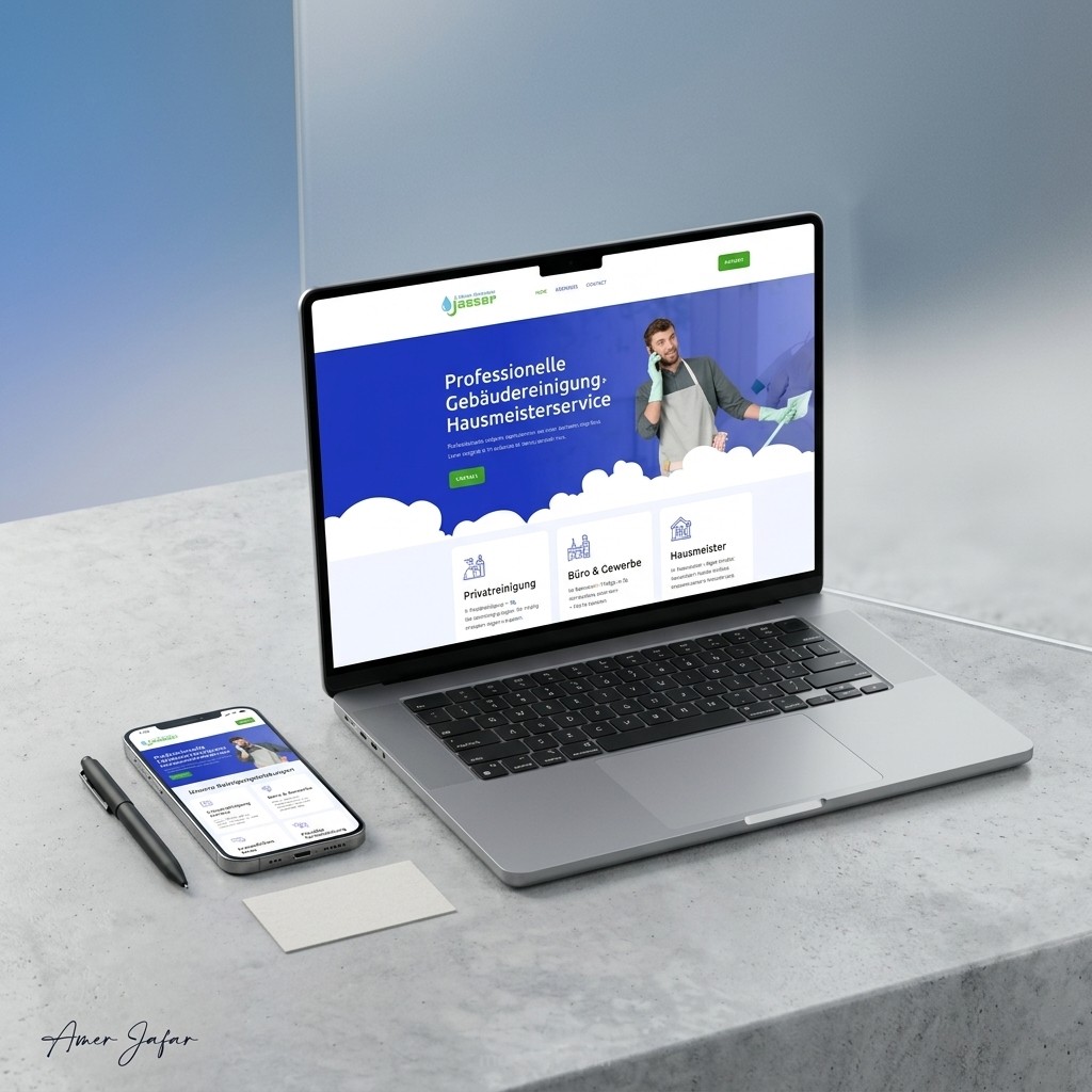 تصميم موقع احترافي لشركة خدمات تنظيف (WordPress)