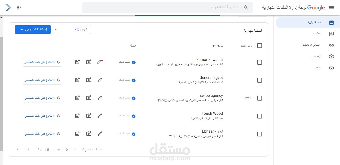 تاسيس النشاط التجارى على جوجل و اثبات ملكيته و ظهوره غلى خريطة جوجل