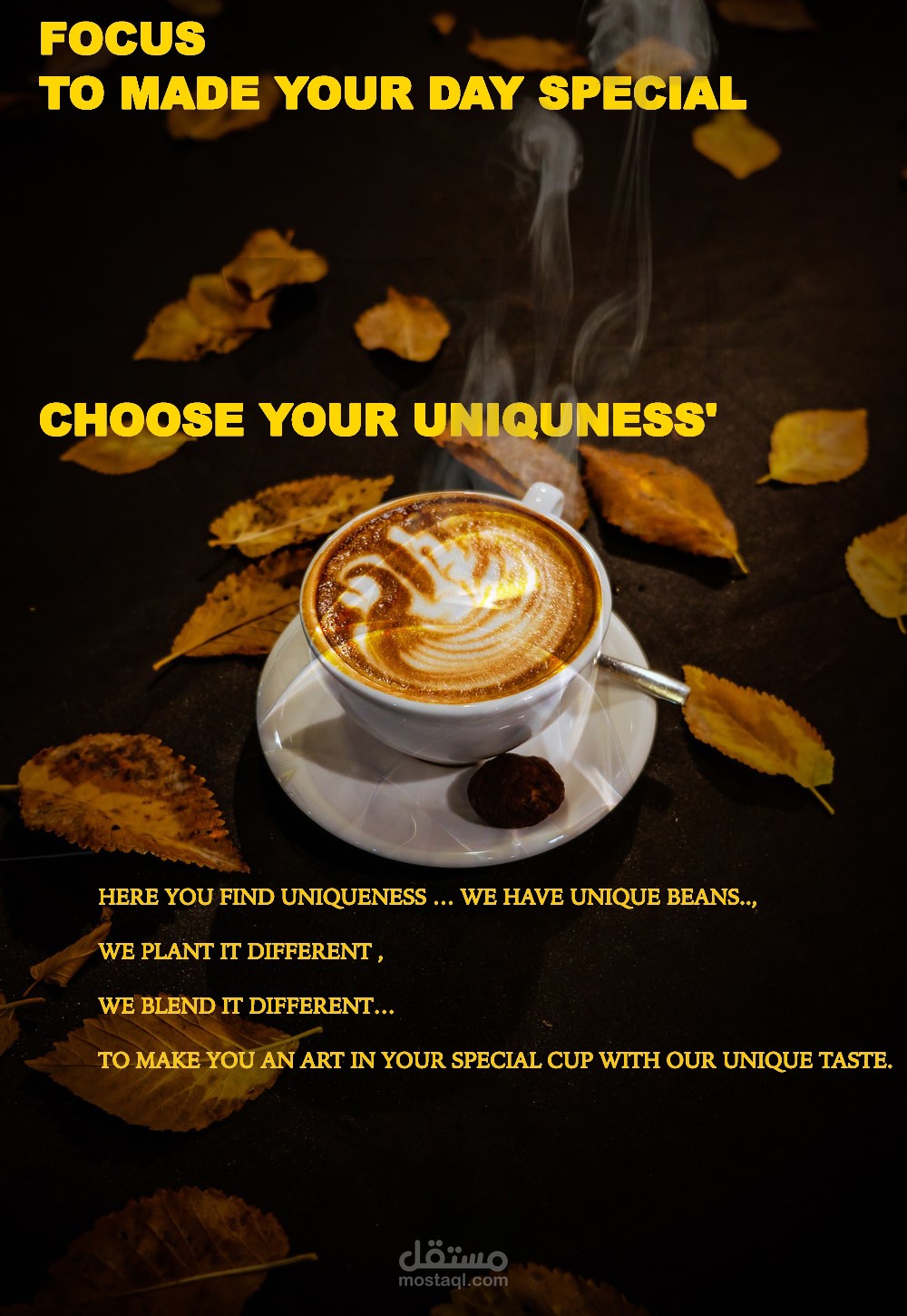 تصميم سوشيال ميديا قهوه