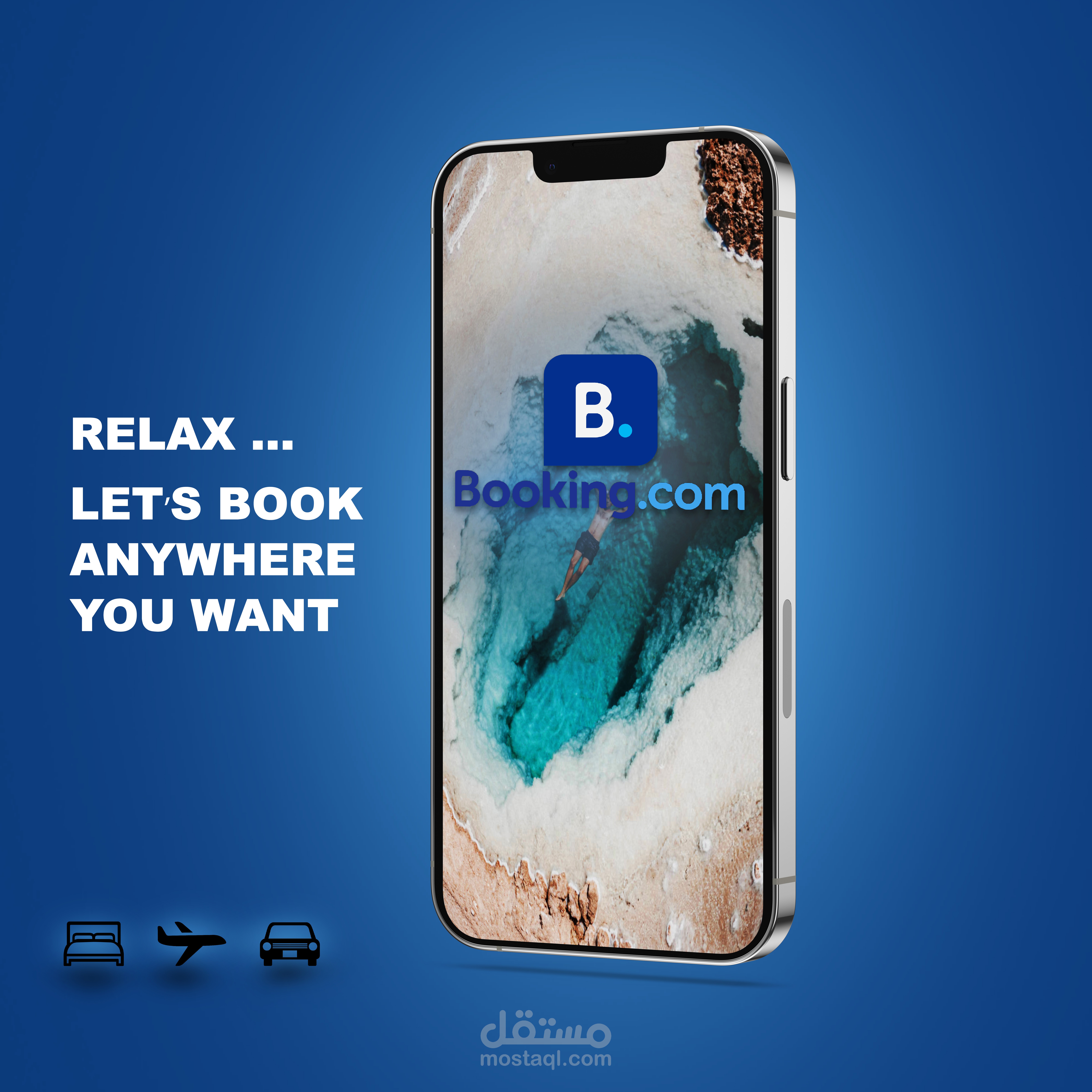 تصميم سوشيال ميديا تطبيق لإيداع حجوزات الفنادق و الرحلات