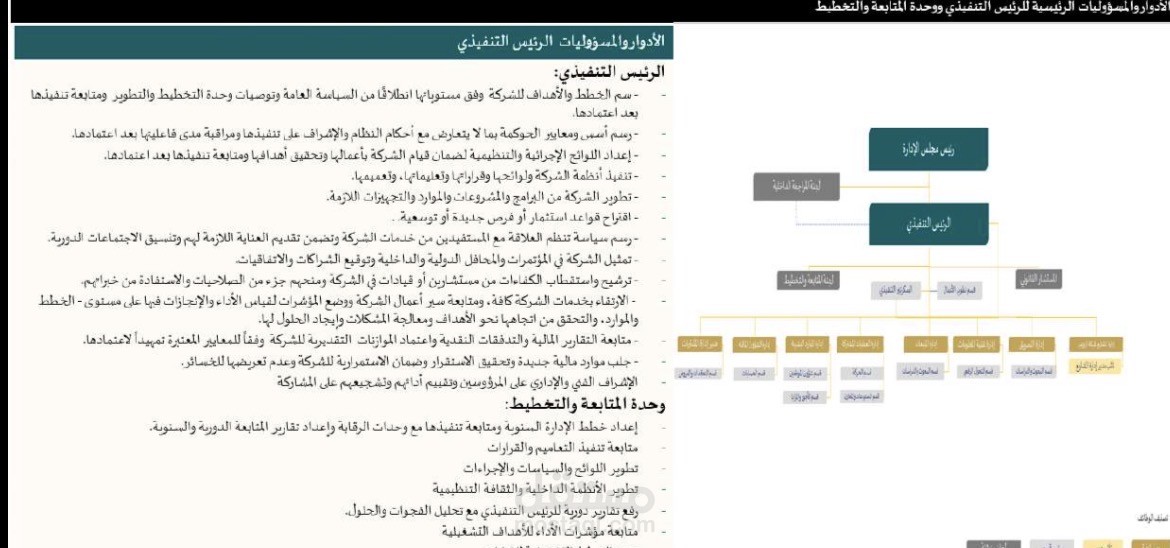 الهيكل التنظيمي