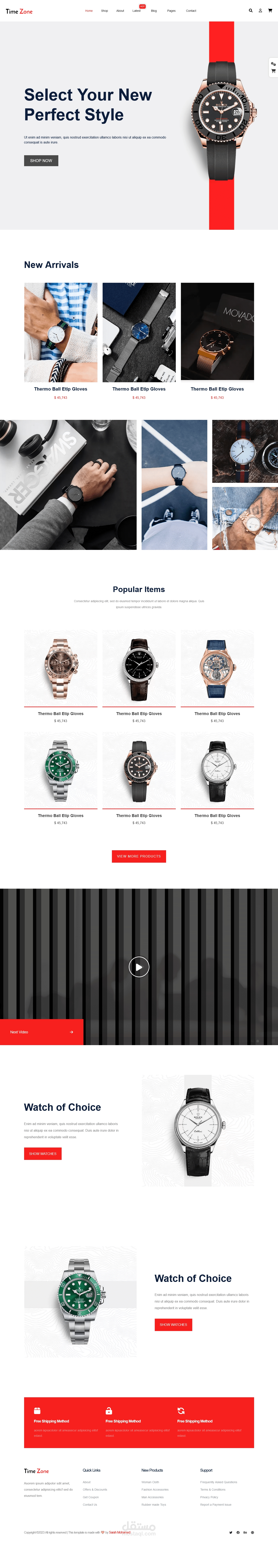 responsive website "Time Zone"