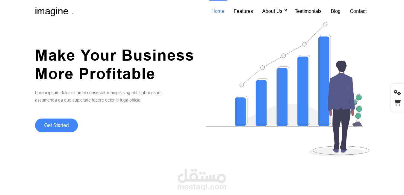 responsive website "imagine."