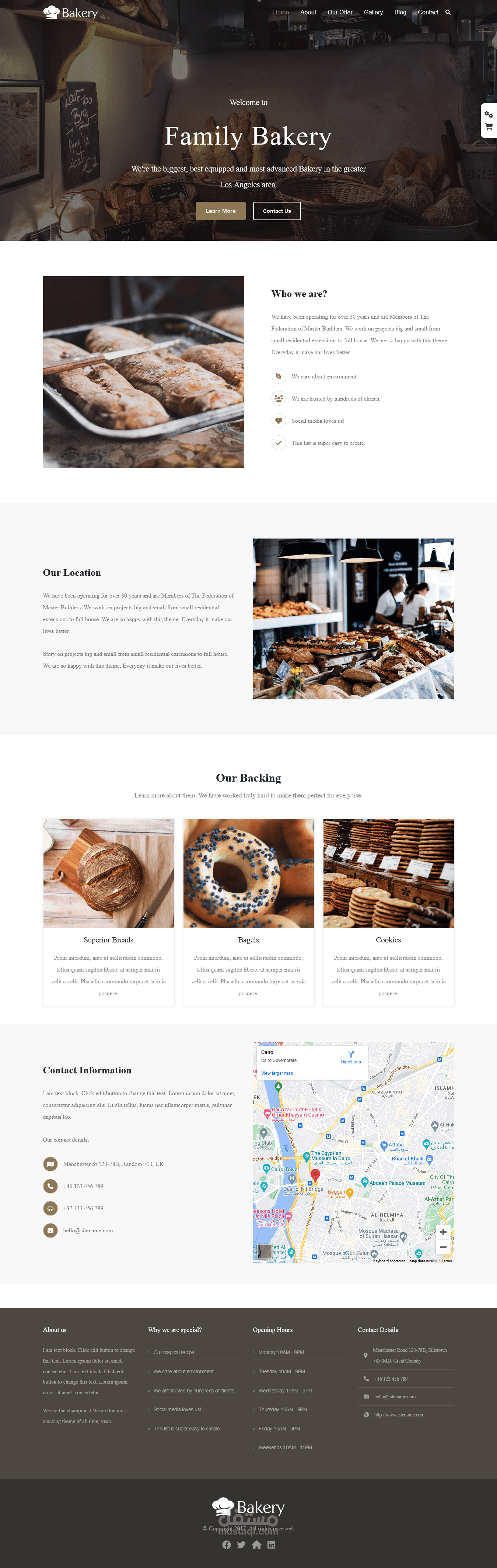 responsive website "Bakery."