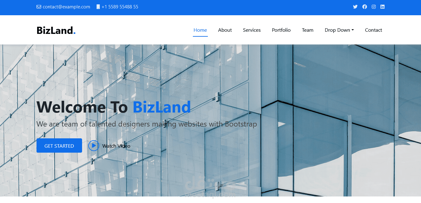 responsive website "BizLand."
