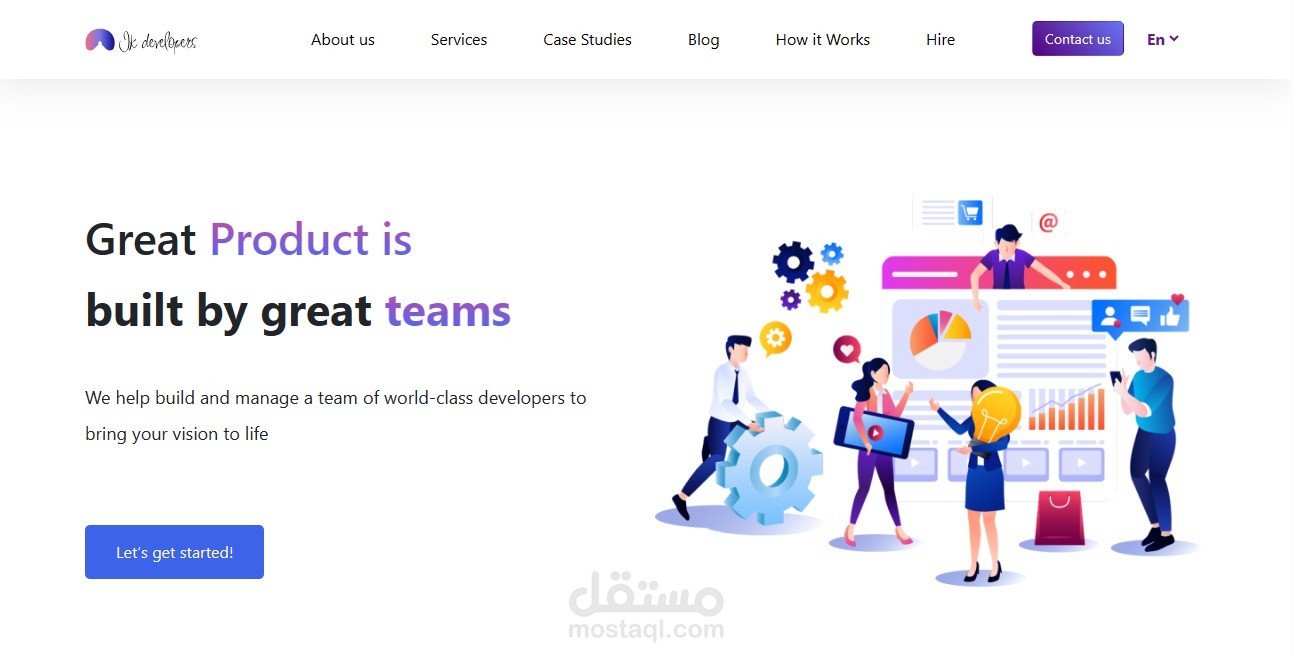 responsive website "JS Developer."