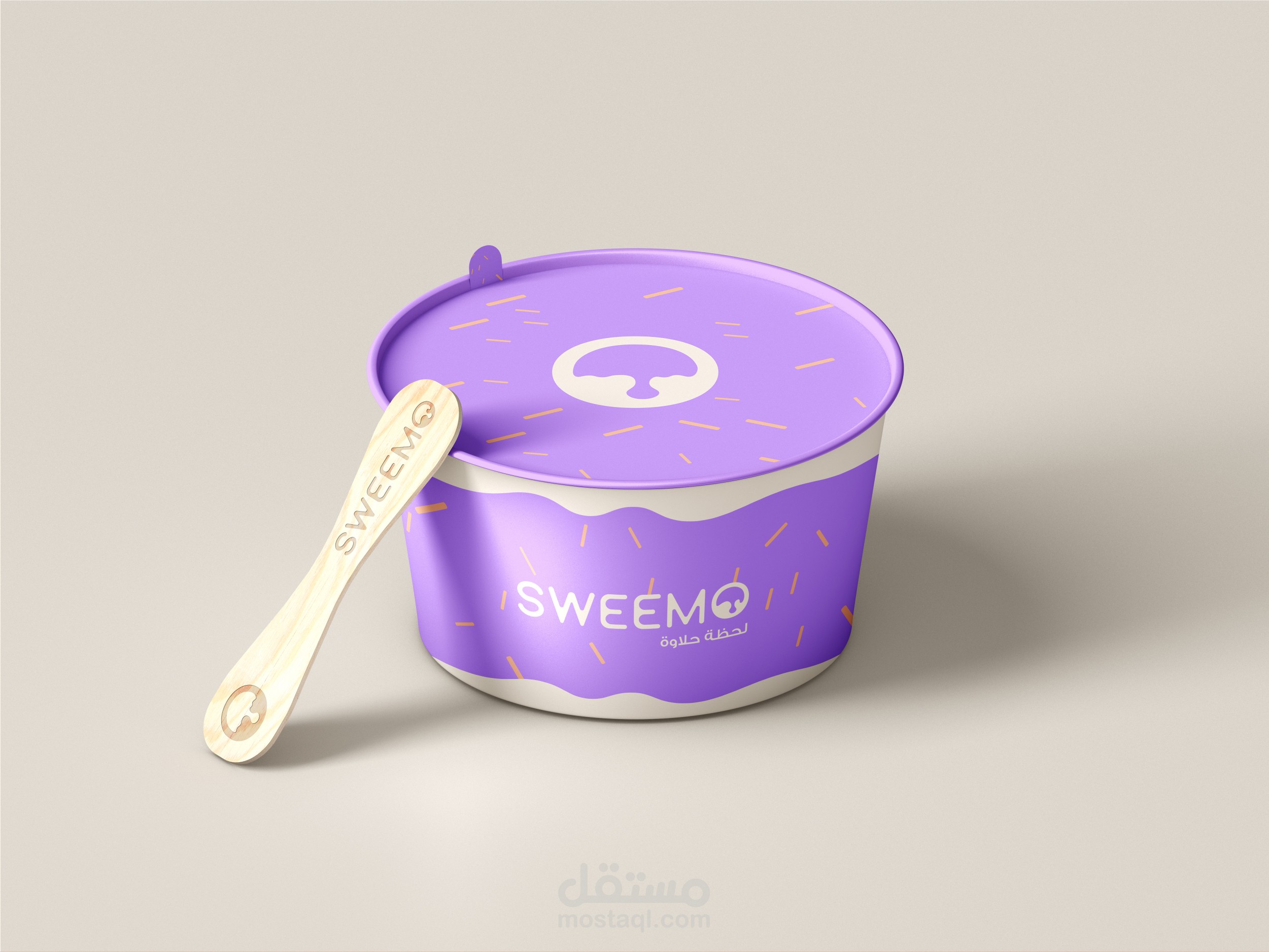تصميم هوية بصرية كاملة لعلامة Sweemo للآيسكريم