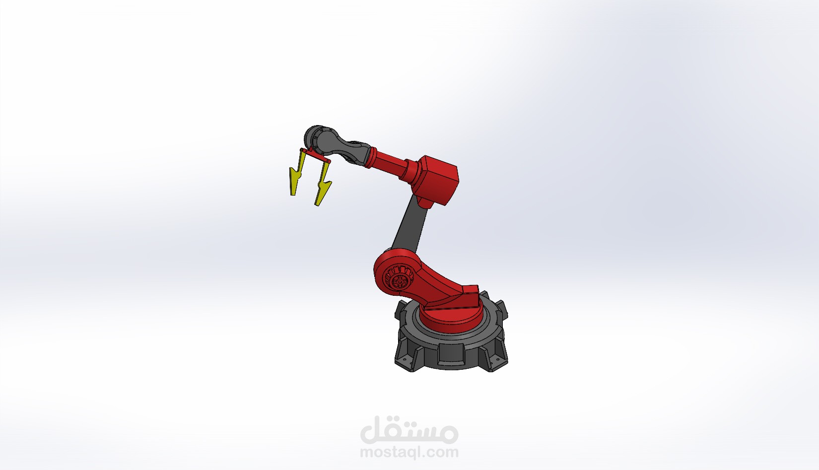 تصميم ذراع الروبوت والتحكم بها