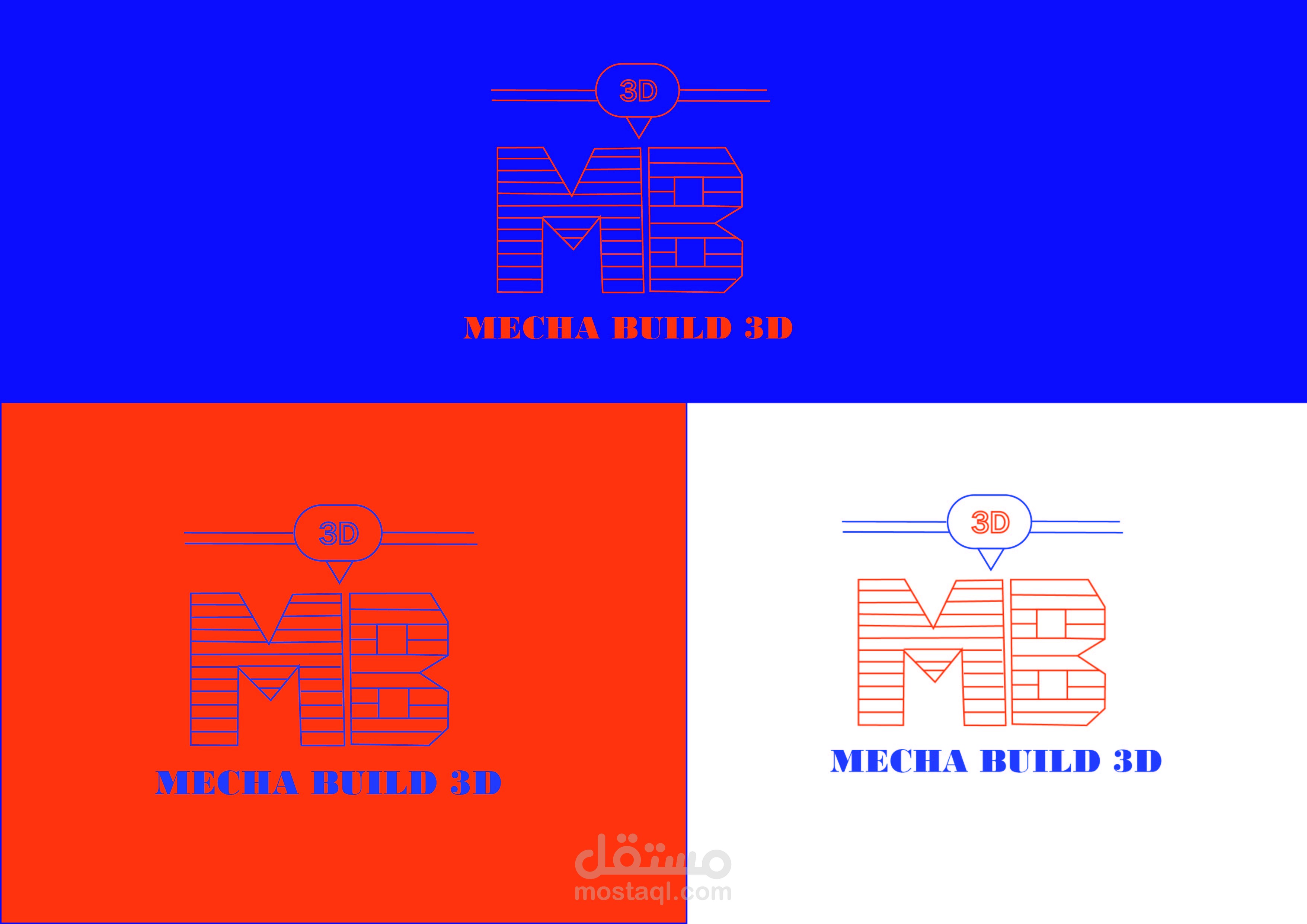 logo for brand mecha build 3d