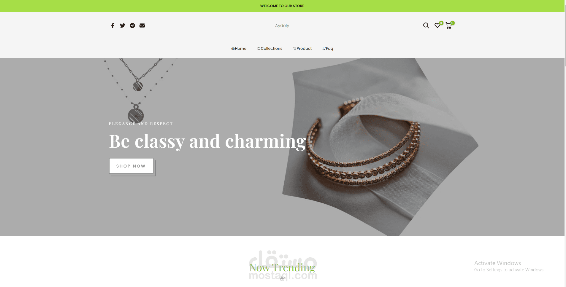 تصميم متجر اكسسوارات راقي و احترافي