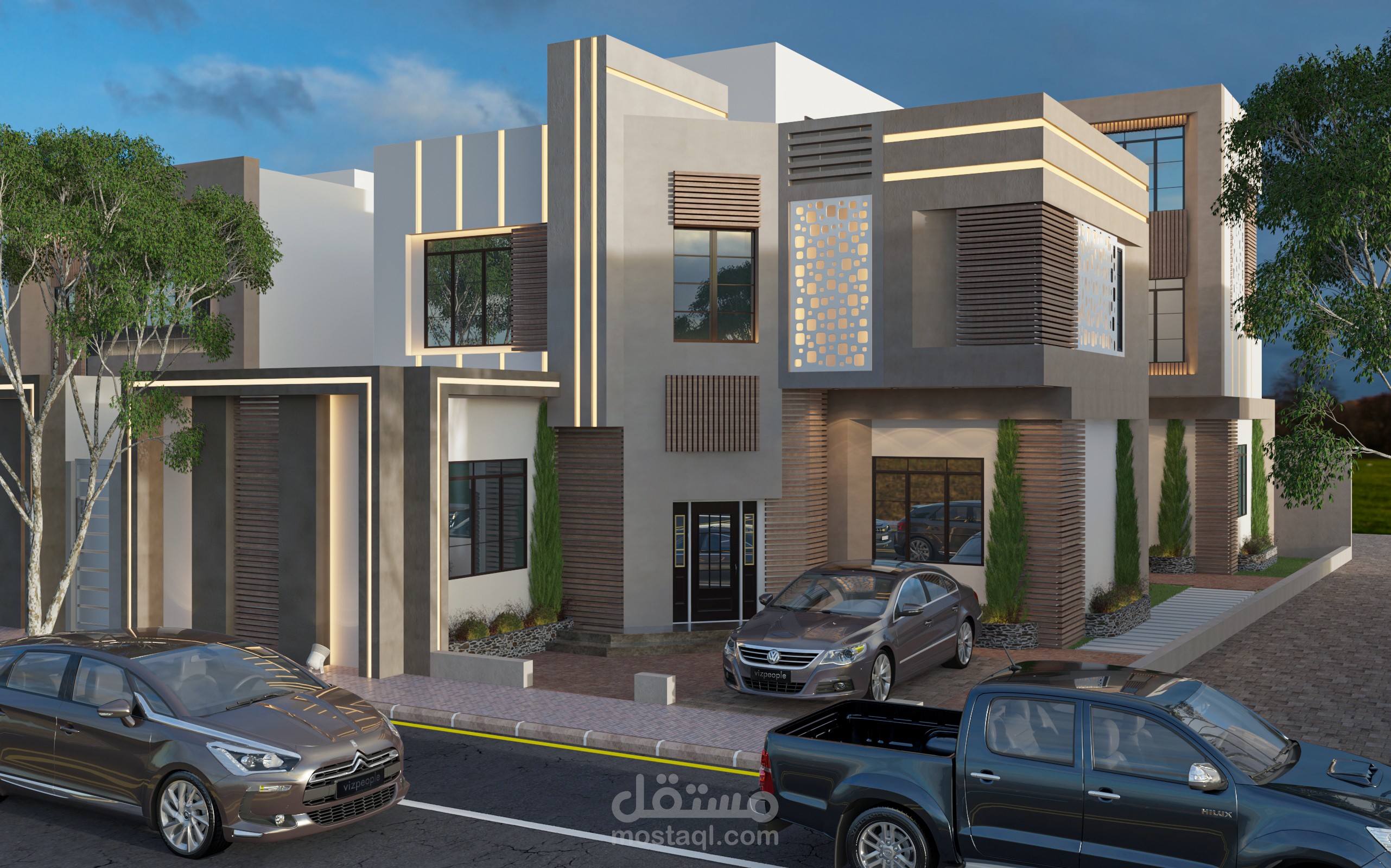 واجهه فيلا سعودية