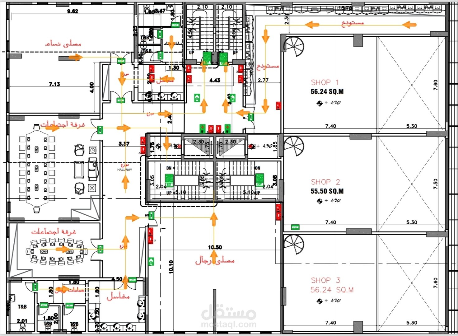 خطة الاخلاء للطوارئ لمبني تجارى وادارى