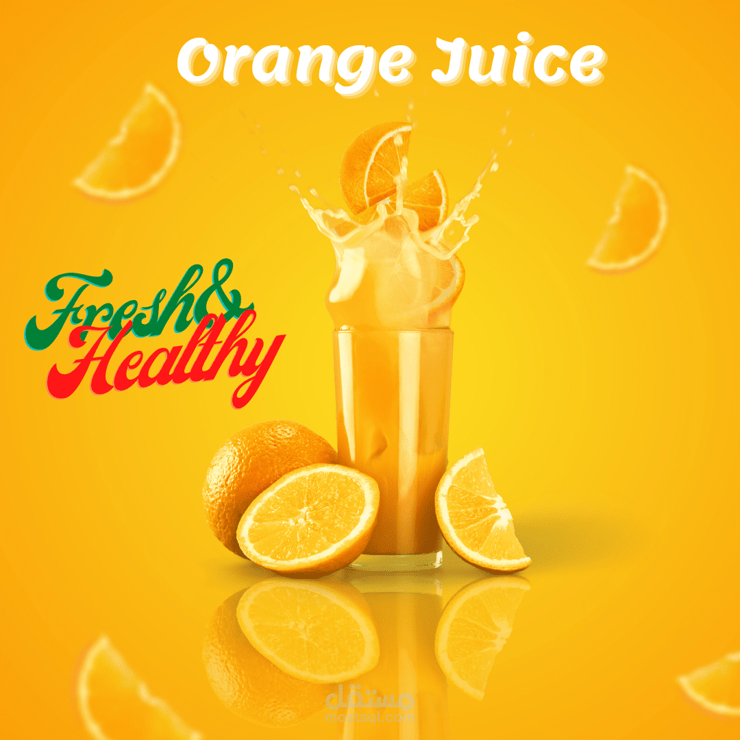."Social media design for "Orange Juice