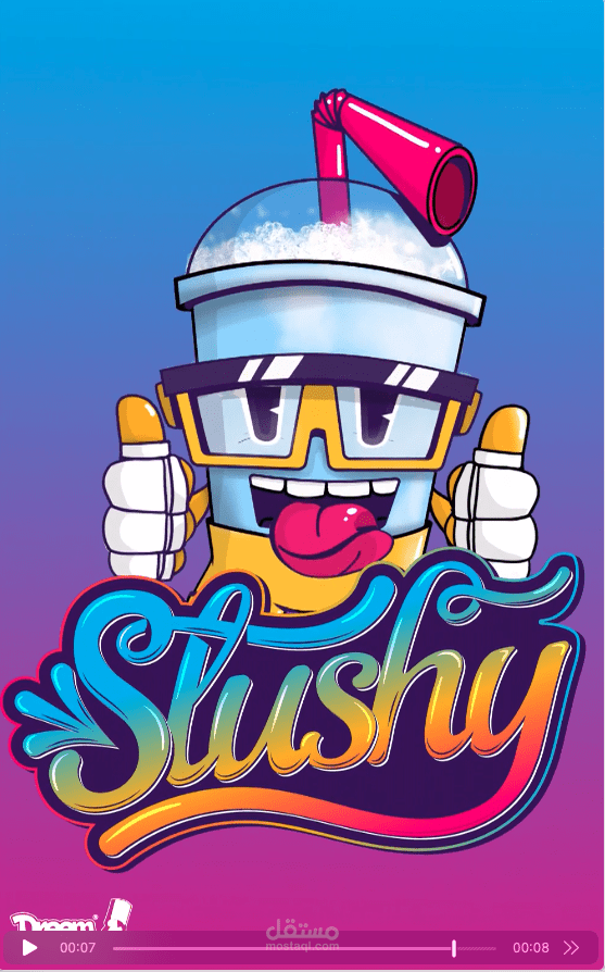 attractive and engaging GIF for Slushy brand