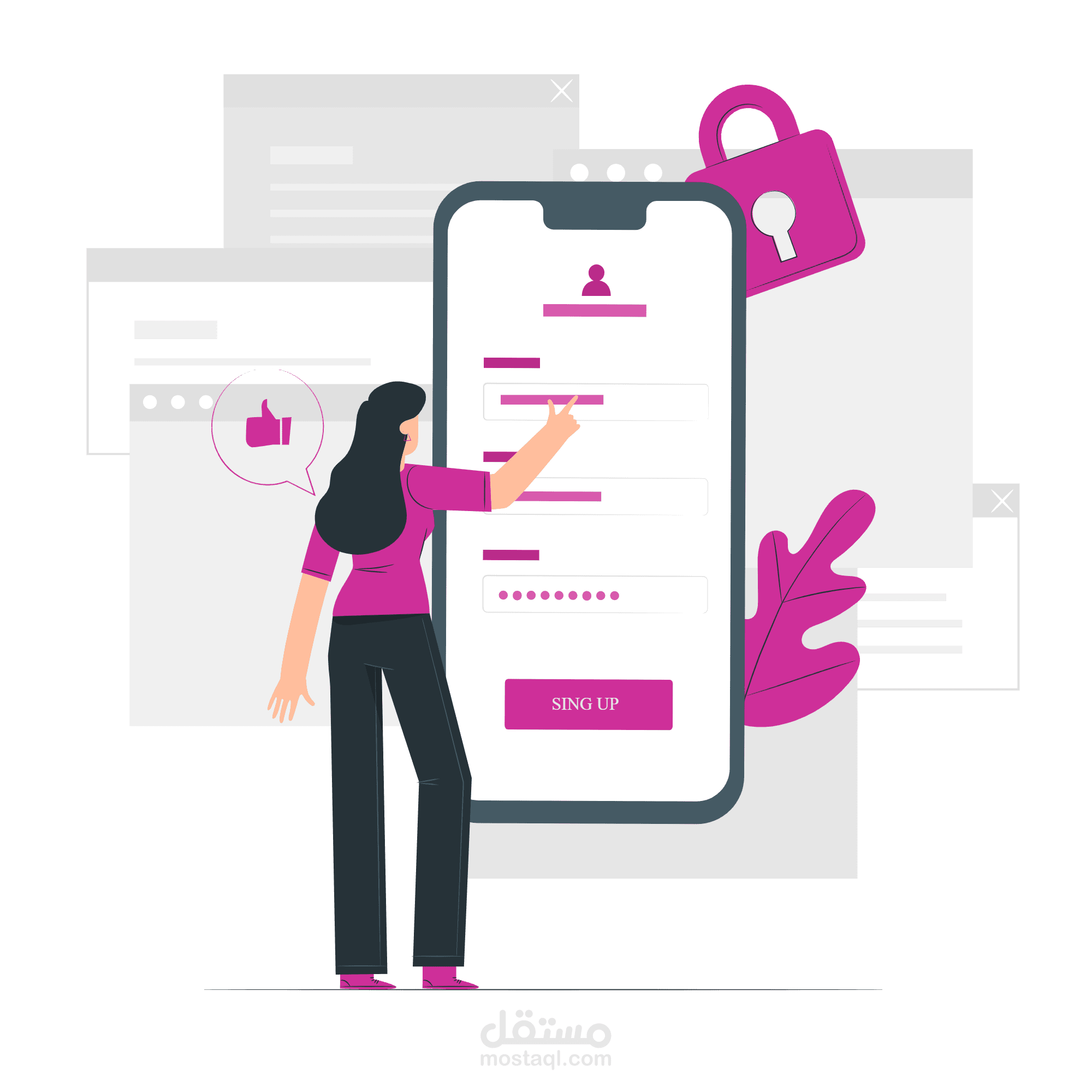 تصميم واجهة تطبيق موبايل