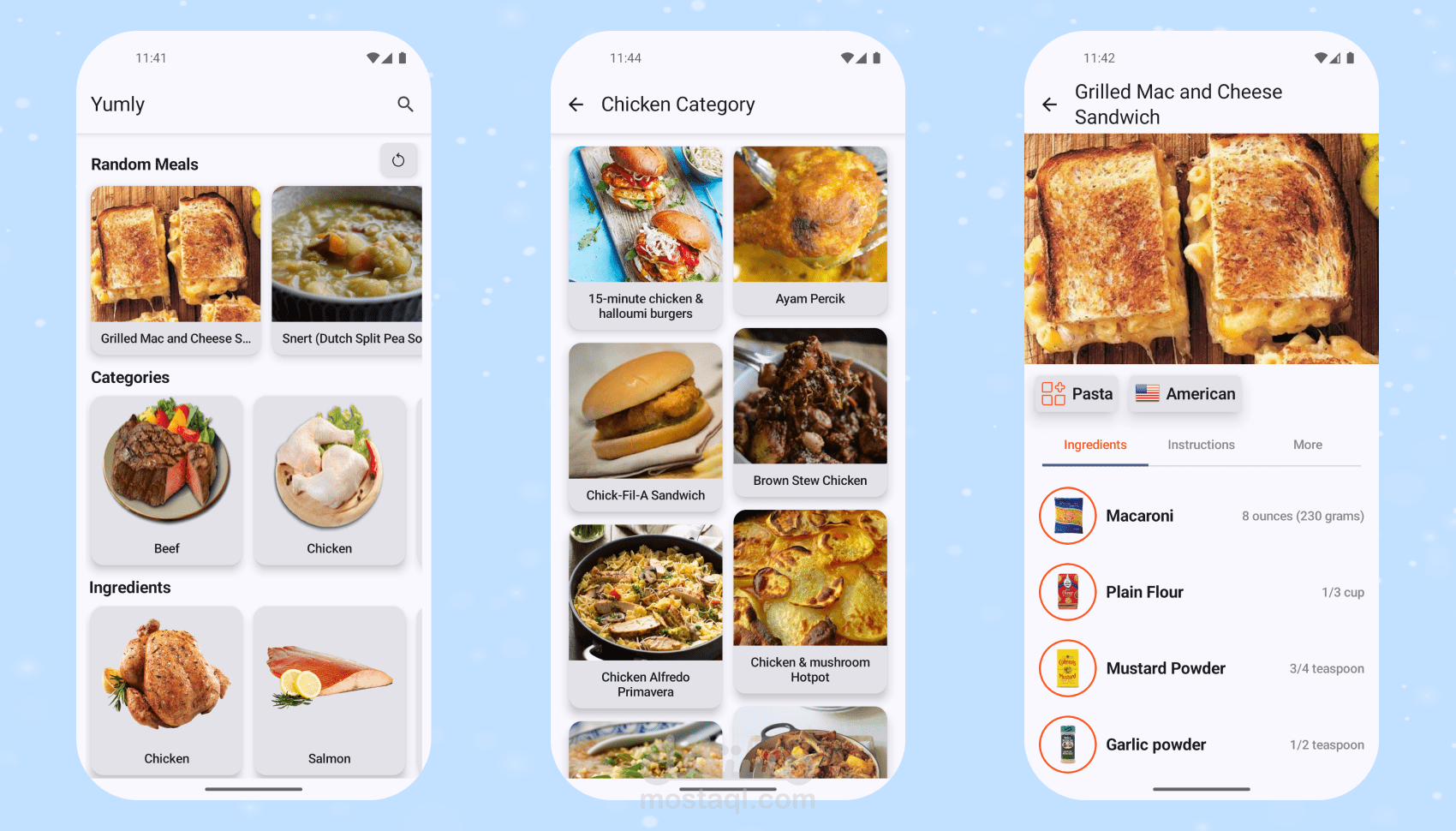 Yumly تطبيق وصفات طعام