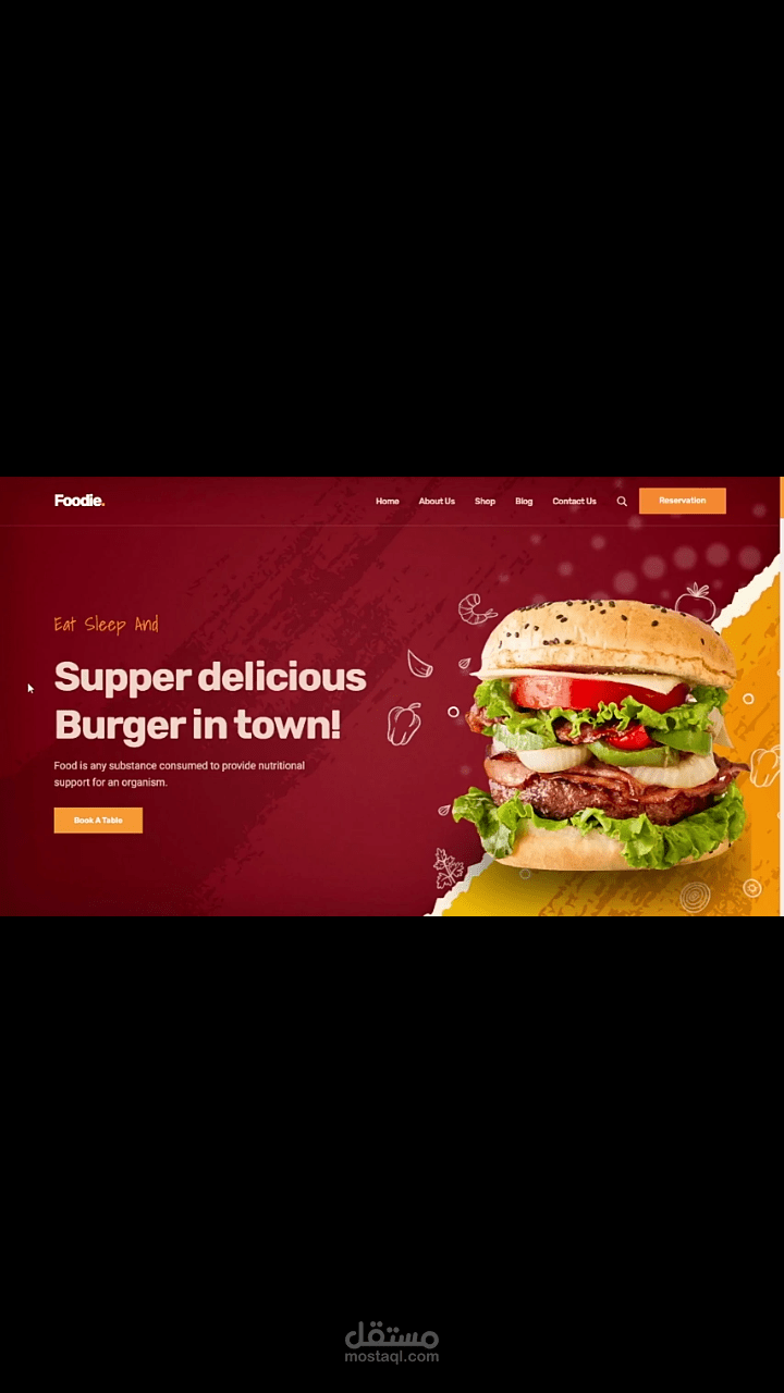 تصميم موقع شامل بلغه html, css, js