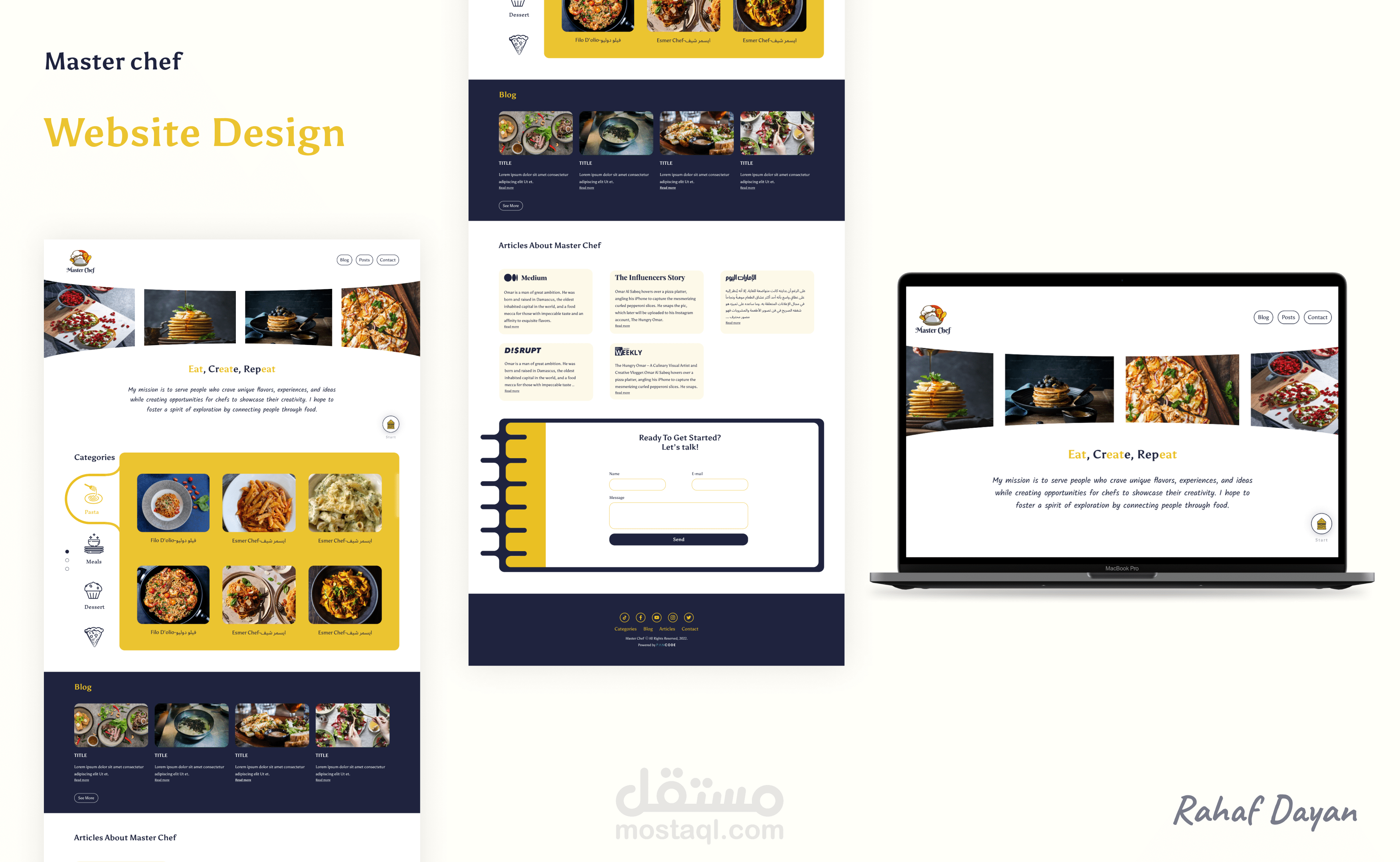Food influencer website