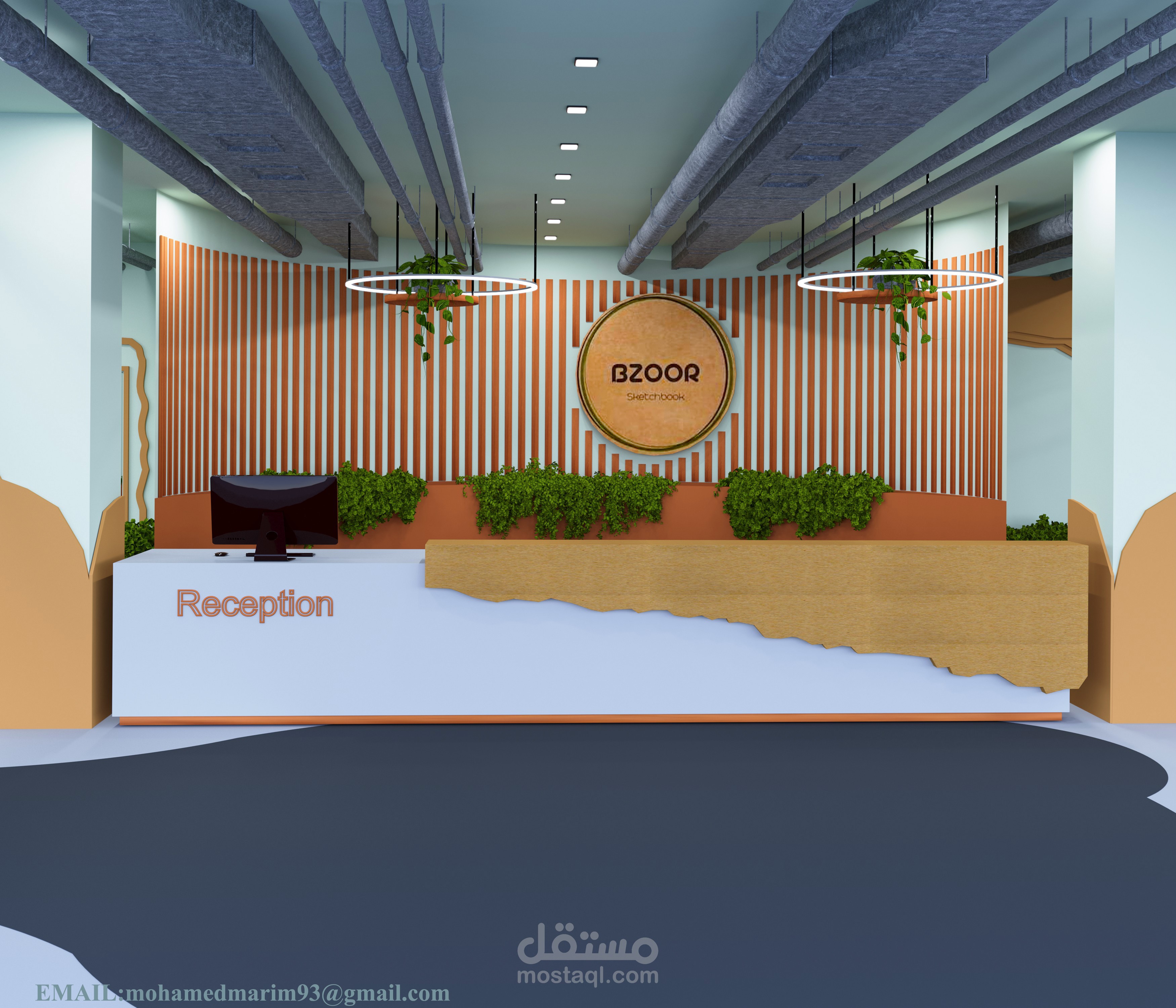 تصميم مقر إداري لشركة تجارية متخصصة في صناعة الاوراق