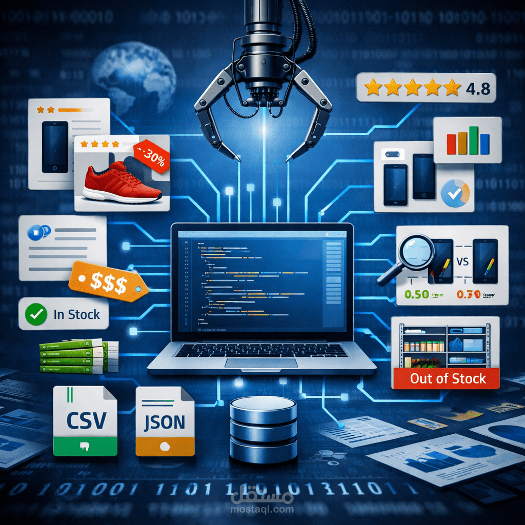 استخراج البيانات من المواقع المختلفه web scraping