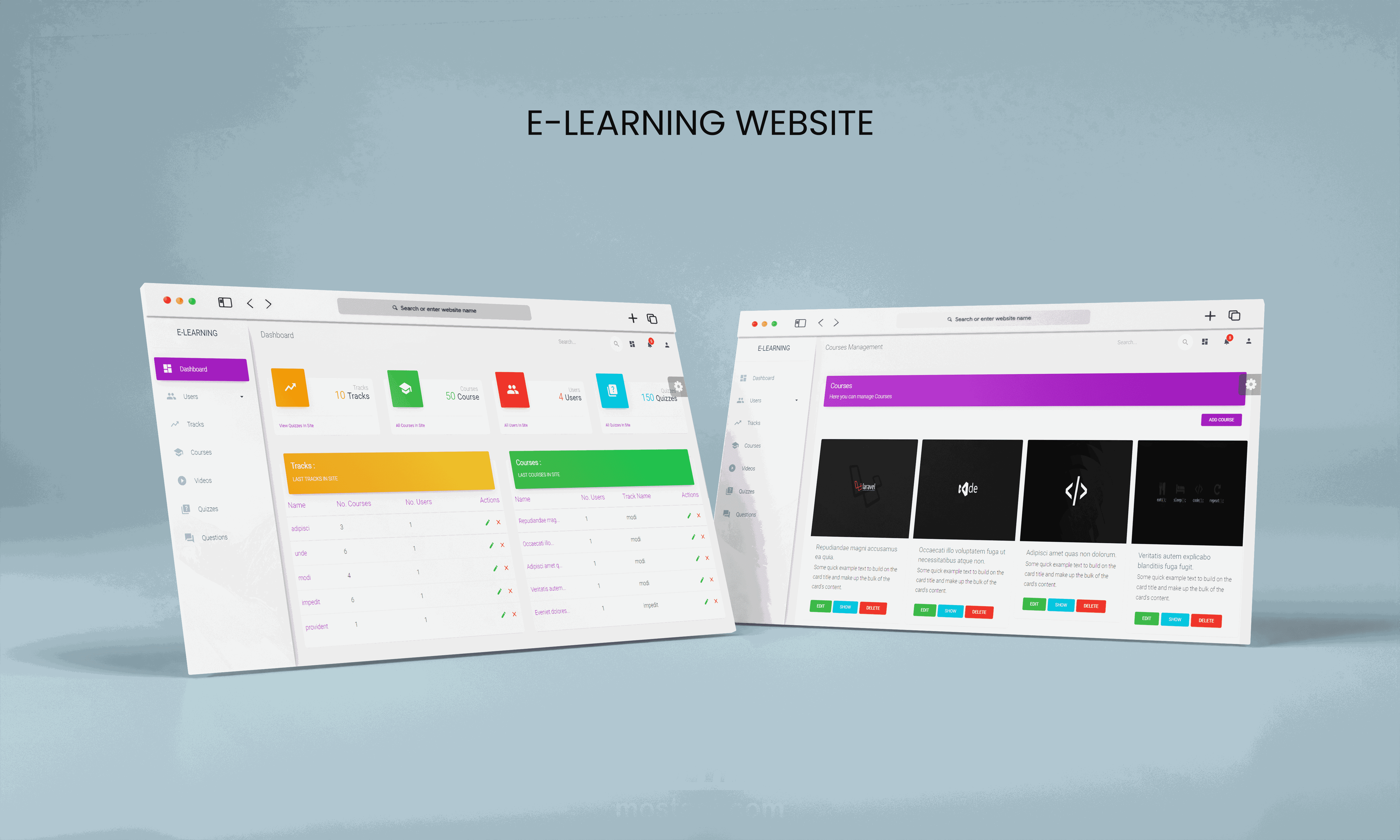 E-Learning Website / موقع تعليم إلكتروني