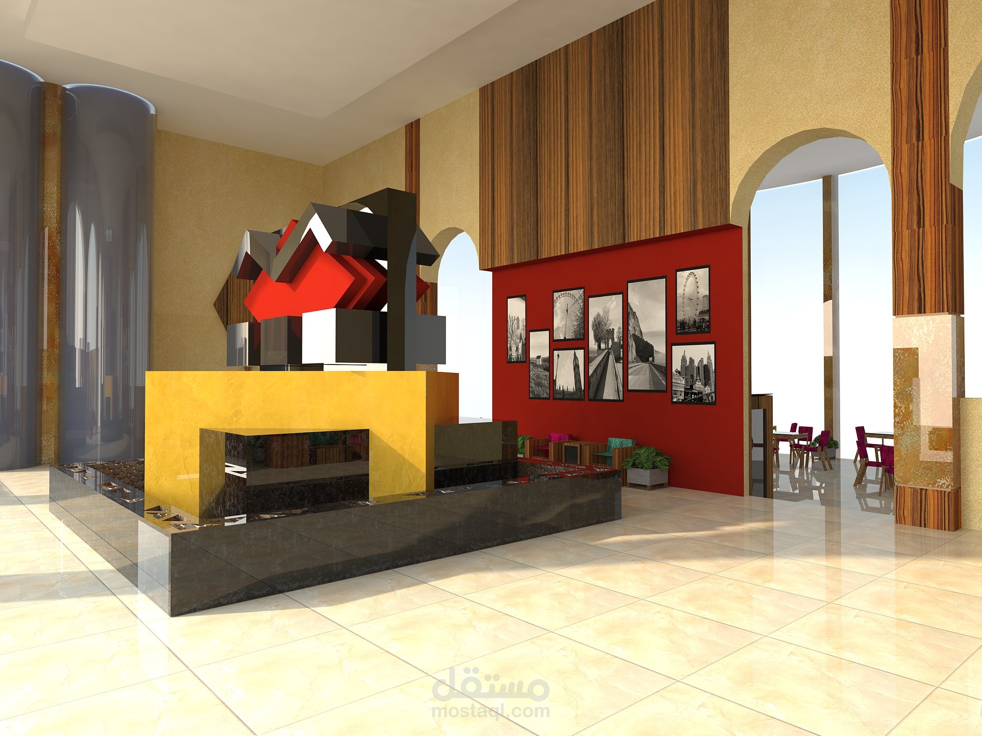 تصميم داخلي لاحد الفنادق