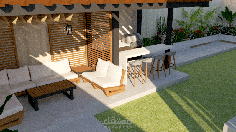 تصميم وتتنفيذ جاردن لفيلا