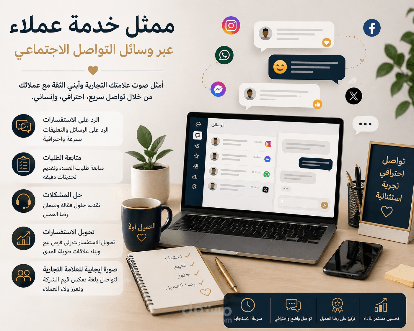 Socail media moderation\ خدمة عملاء عبر وسائل التواصل الاجتماعي