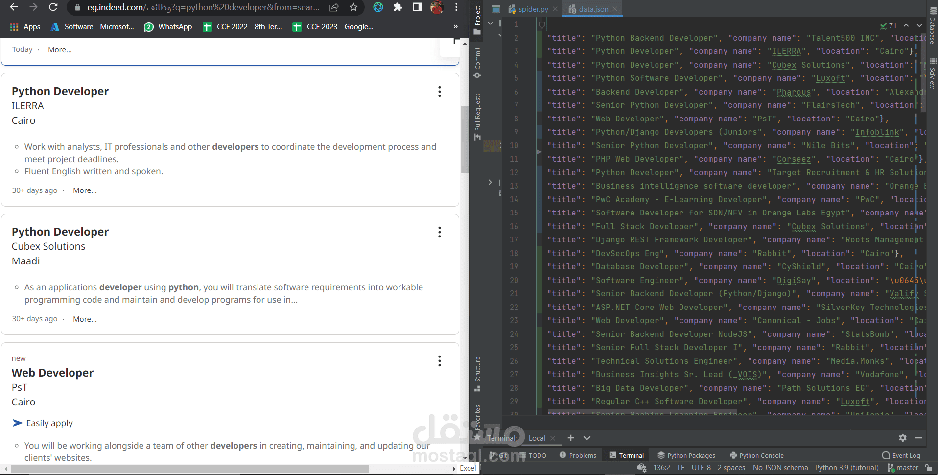 Web scraping of indeed by Scrapy