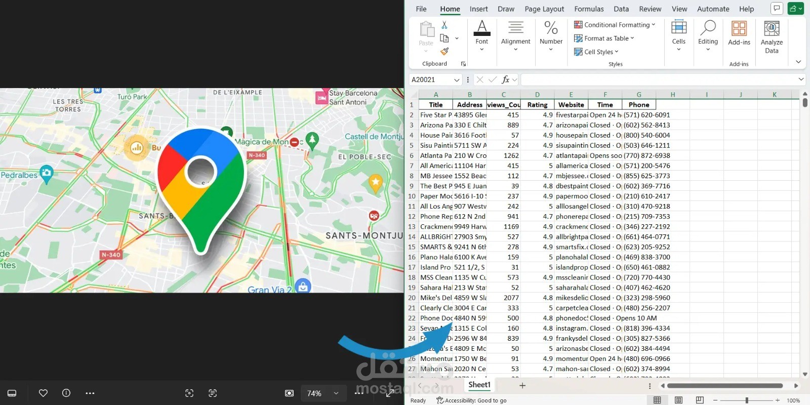 سحب بيانات من جوجل مابس | Google Maps Scraper