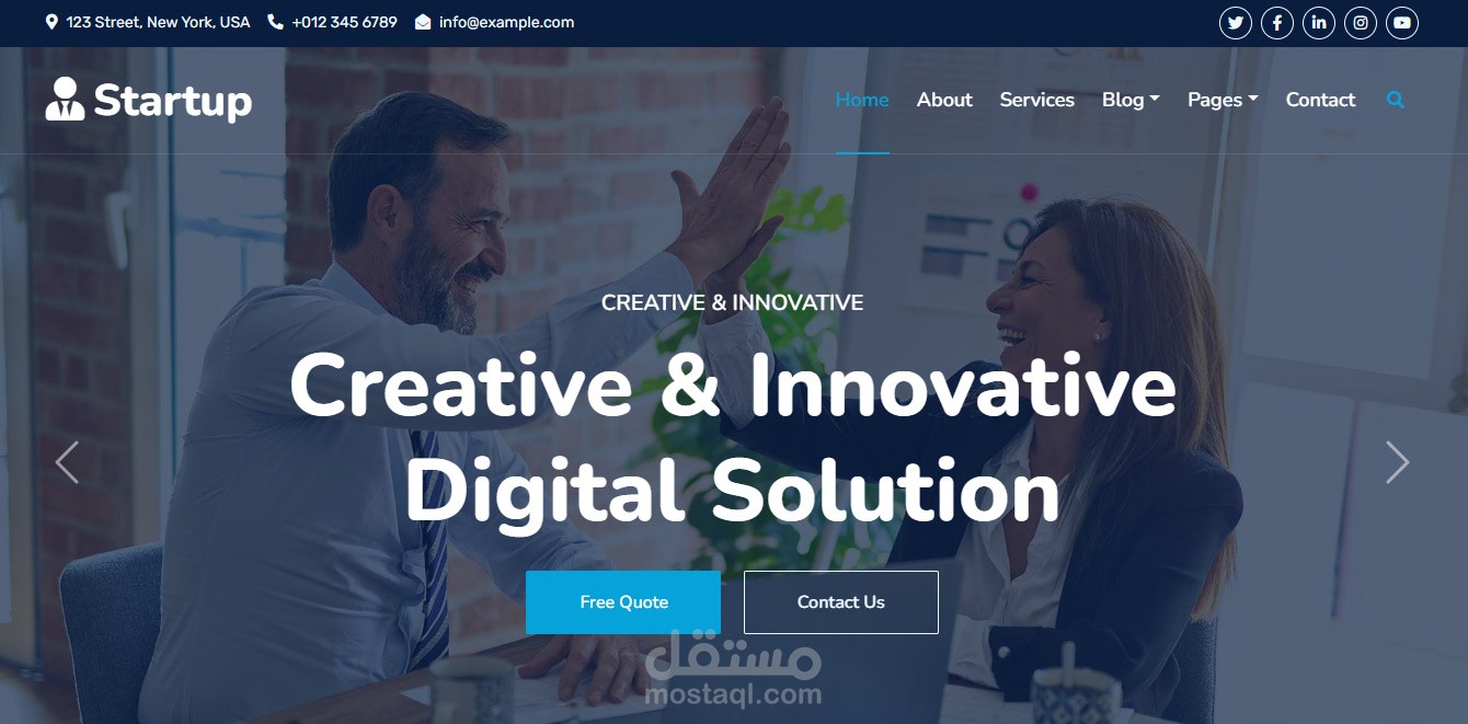موقع للمكاتب و الشركات (landing page)