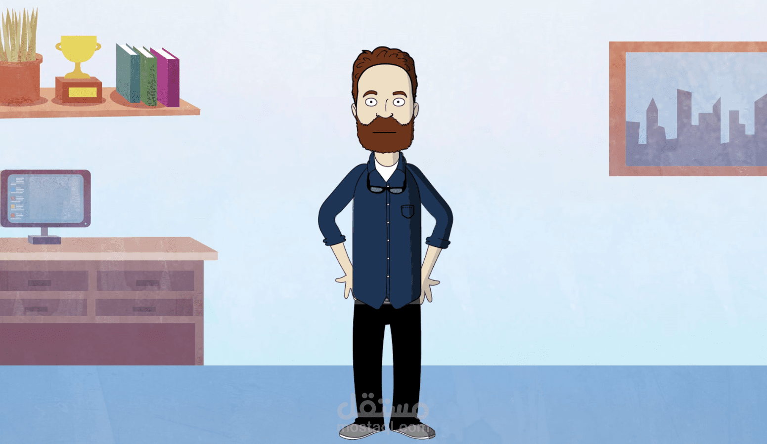 تعليق صوتي و نموذج 2D تعليمي
