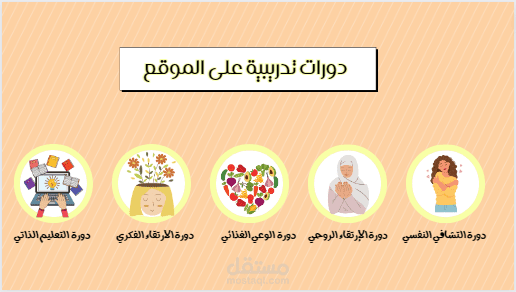 تصميم فيديو تعريفي بدورات متوفرة على موقع شخصي