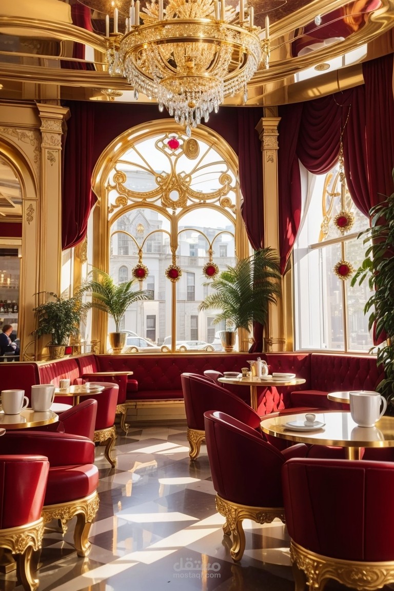 تصميم كوفي شوب على الطراز الفكتوري الملكي