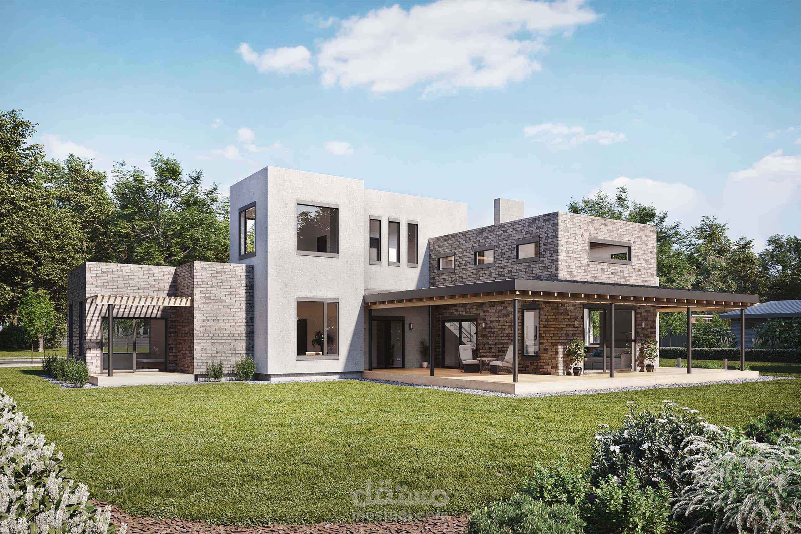 تصميم فيلا مودرن 254 م2