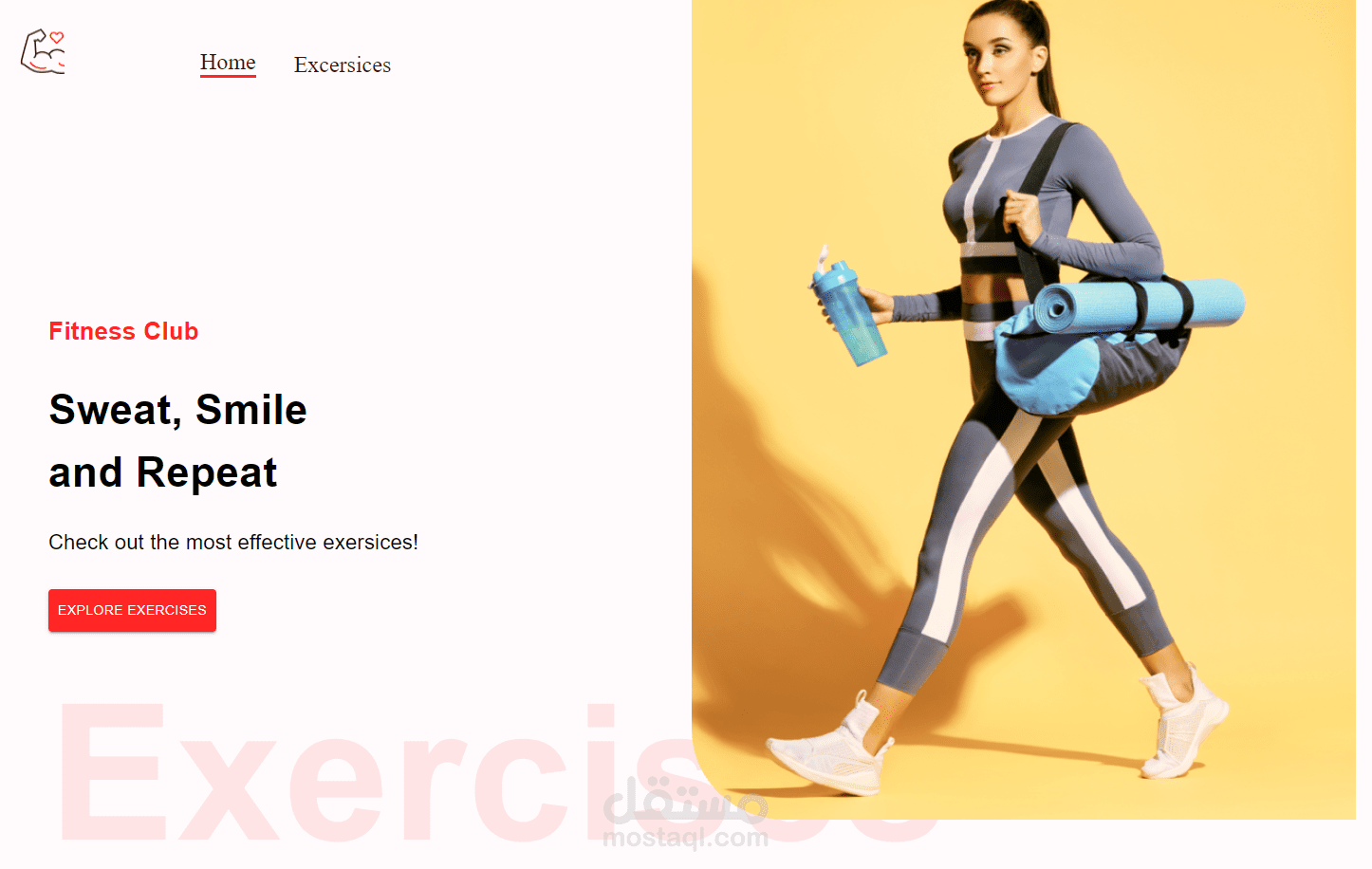 موقع Fitness Club لتمرينات الجيم