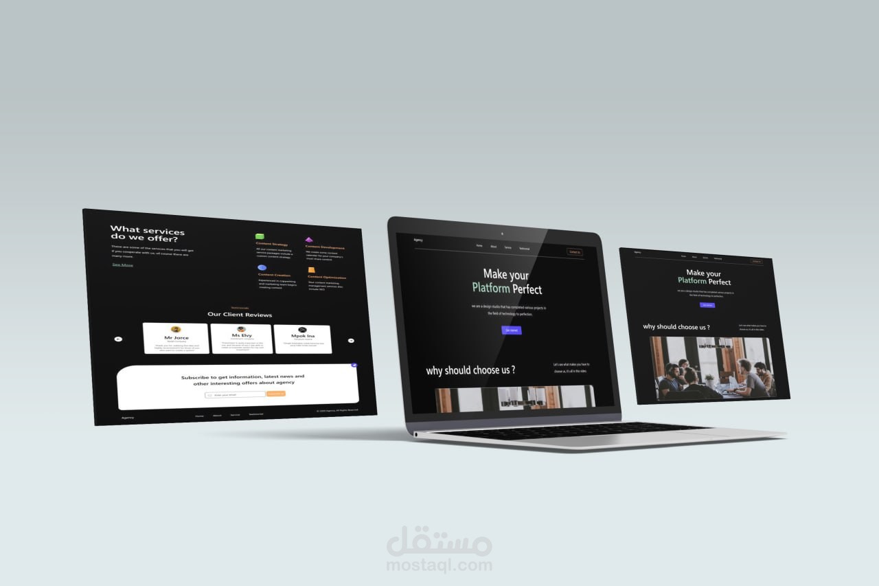 برمجة ويب / لاستوديو تكنولوجي / Landing Page